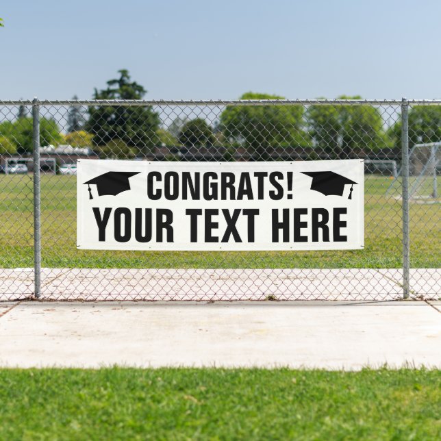 High School graduation congratulations banner sign (Insitu)