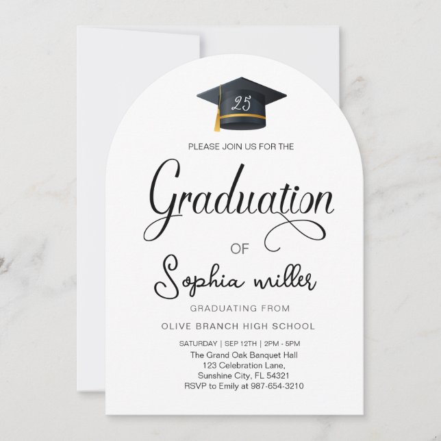 high School Graduation, Graduation Party Invitation (Front)