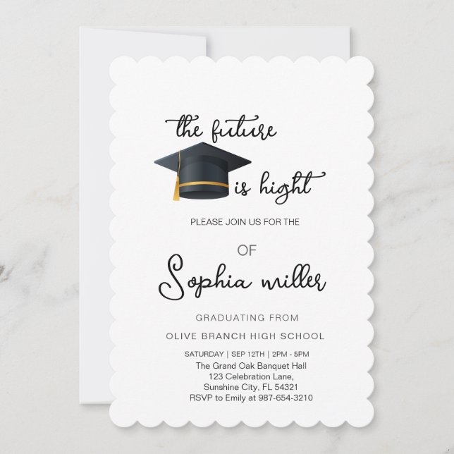 high School Graduation, Graduation Party Invitation (Front)