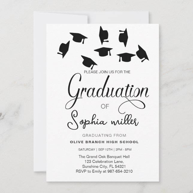 high School Graduation, Graduation Party Invitation (Front)