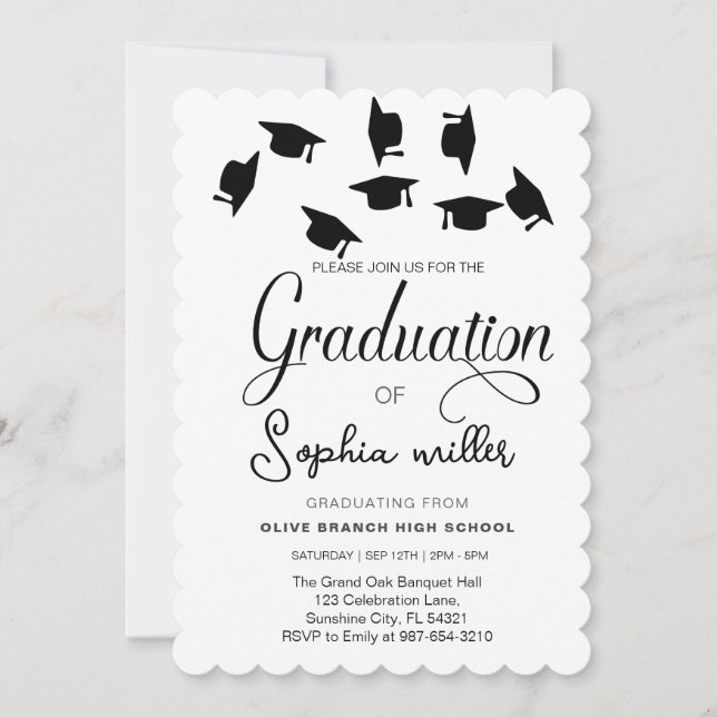 high School Graduation, Graduation Party Invitation (Front)