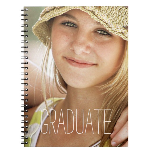 High School Graduation Modern Photo 2014 Graduate Spiral Notebook (Front)