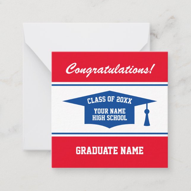High School graduation party Class of 2021 custom Card (Front)