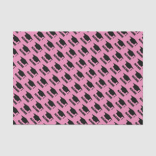 High School Graduation party pink tassel hat Tissue Paper