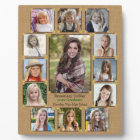 High School Graduation Photo Collage Rustic Burlap