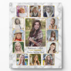 High School Graduation Photo Collage White Marble
