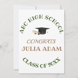 High School Graduation Senior celebration Script Invitation