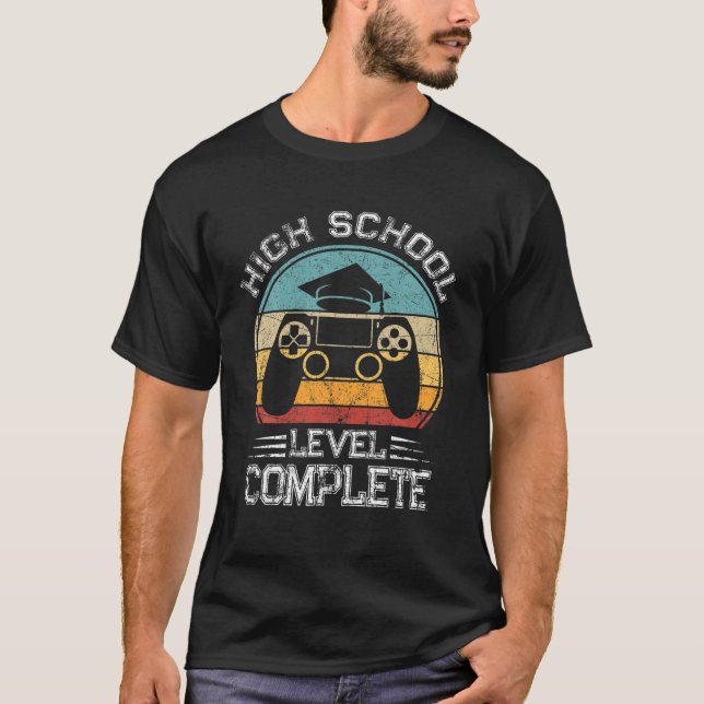 High School Level Complete Class Of 2021 Graduatio T-Shirt (Front)