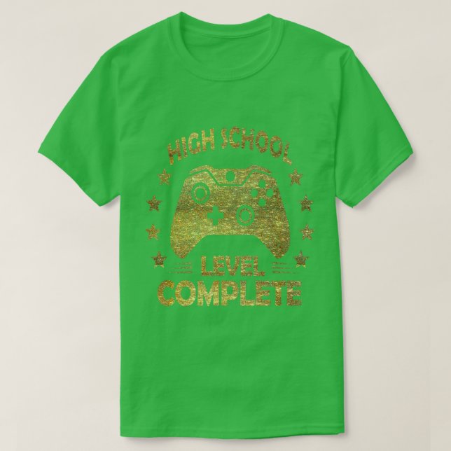High SChool Level Complete Class of 2022  Graduati T-Shirt (Design Front)