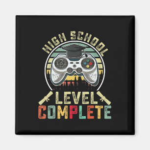 High School Level Complete Gamer School Graduation Magnet