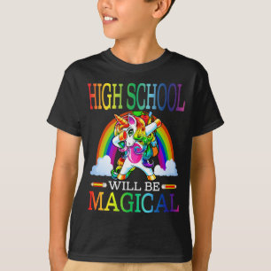 High School Magical Unicorn First Day Of School T-Shirt