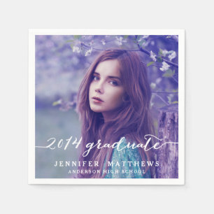 High School Photo Graduation Paper Napkins