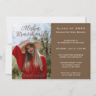 High School Photo Graduation Party Invitation