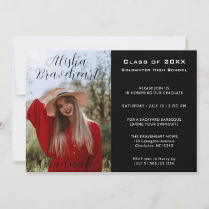 High School Photo Graduation Party Invitation