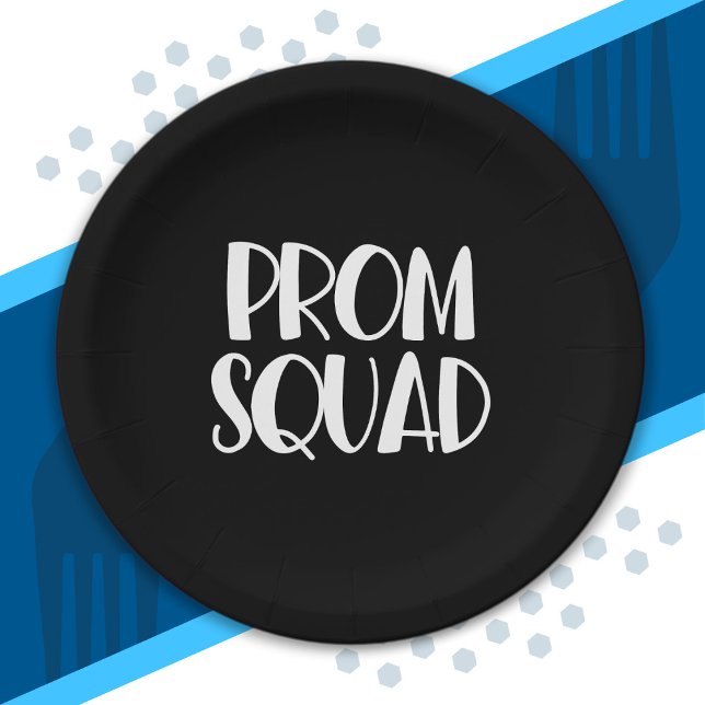 High School Prom - Junior Senior Prom - Prom Squad Paper Plate (Creator Uploaded)