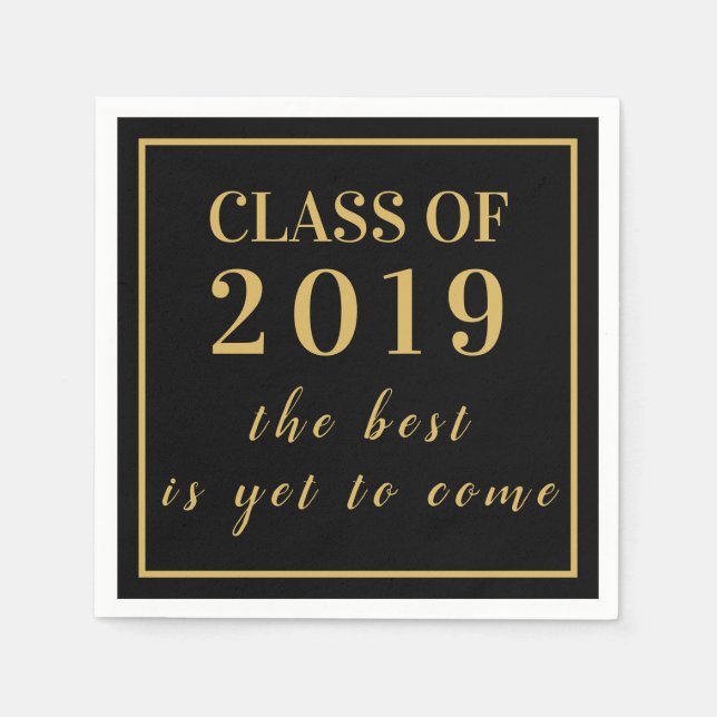 High School Reunion Graduation Class of 2019 Napkin (Front)