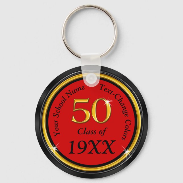 High School Reunion Ideas 50 Years,, Text, Colours Key Ring (Front)