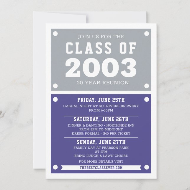 High School Reunion Invitations | Reunion (Front)