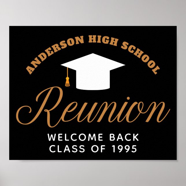 High School Reunion Party Custom Alumni Welcome Poster (Front)
