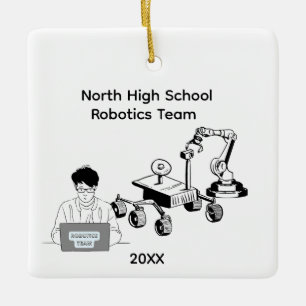High School Robotics Team Ceramic Ornament