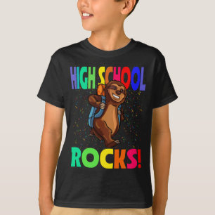 High School Rocks Sloth Back To School T-Shirt