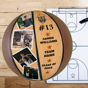 High School Senior Graduation With Custom Photos Basketball