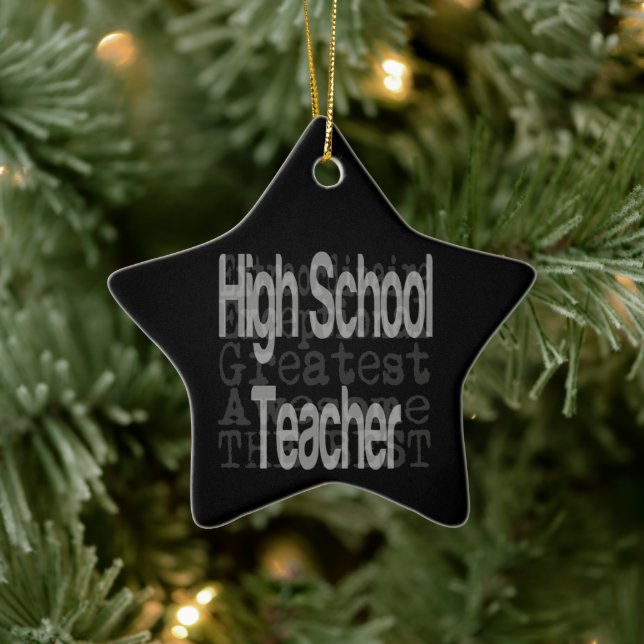 High School Teacher Extraordinaire Ceramic Tree Decoration (Tree)