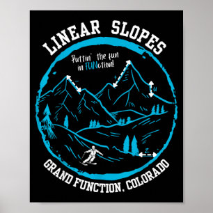 High School Teacher Linear Slope Equation Funny Poster