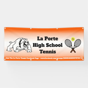 High School Tennis with QR code to website Banner