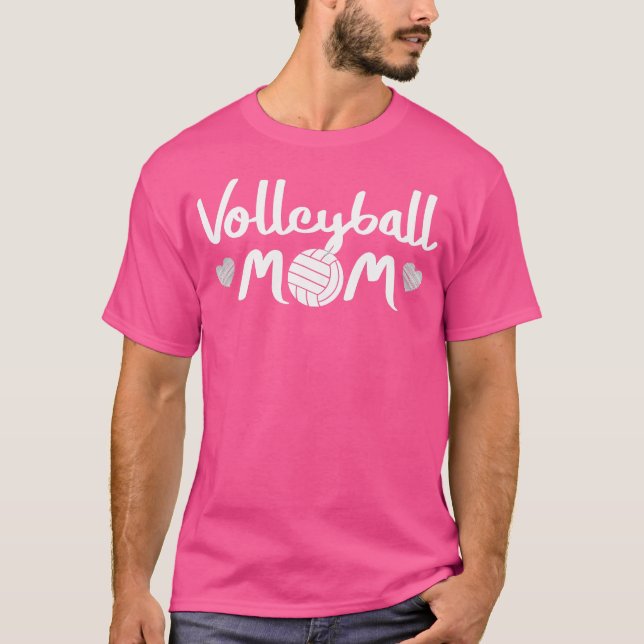 High School Volleyball For Moms-Cute Volleyball Mo T-Shirt (Front)