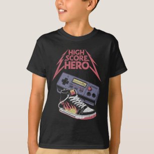 High Score Hero Retro Gaming Gamer T-Shirt