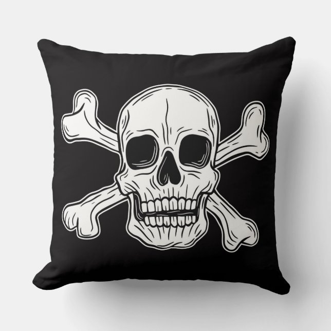  high seas pirate  throw pillow (Front)