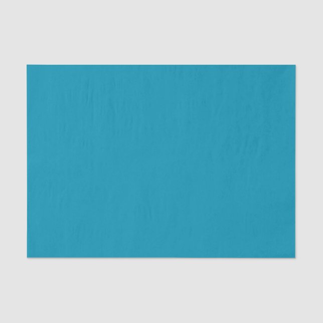 High Seas Saturated Blue Deep Rich Aqua Solid Tissue Paper (Front)