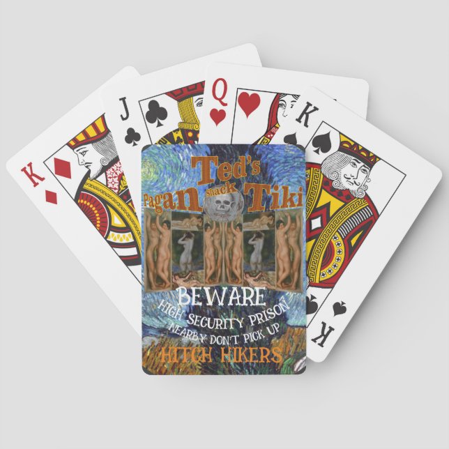 HIGH SECURITY PRISON NEARBY DON'T PICK UP HITCH  PLAYING CARDS (Back)