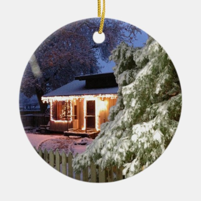 High Sierra Holiday Ceramic Tree Decoration (Front)