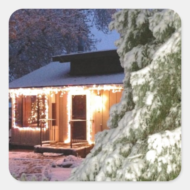 High Sierra Holiday Square Sticker (Front)