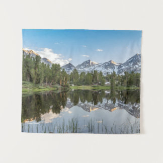 High Sierra Lakes Mountain Reflection Tapestry