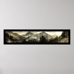 High Sierras Mt Brewer Photo 1911 Poster