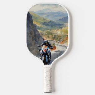 High-Speed Adventure in Vibrant Mountain Landscape Pickleball Paddle