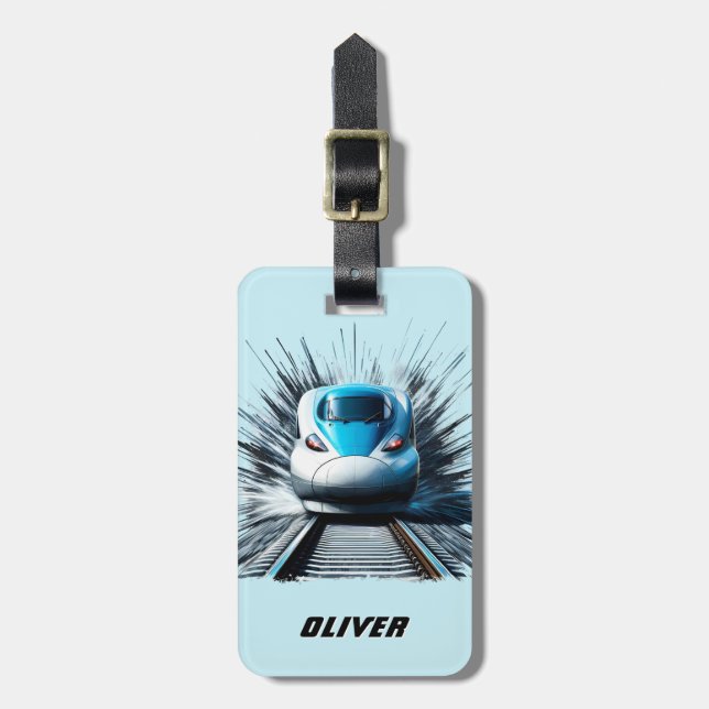 High Speed Bullet Train Luggage Tag (Front Vertical)