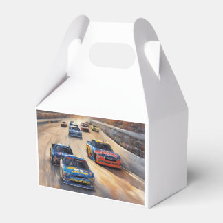 High-Speed Colorful Twilight Racing Scene Favour Box