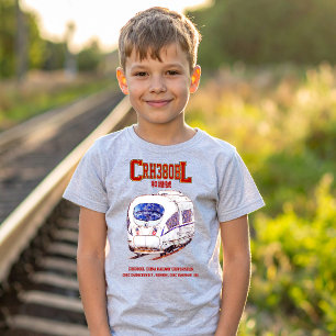 High-Speed CRH380BL China Railway Electric Train T-Shirt