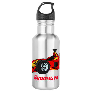 High speed racing cars cartoon illustration  532 ml water bottle