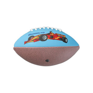 High speed racing cars cartoon illustration football