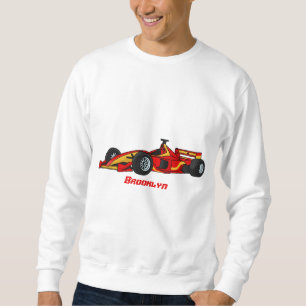 High speed racing cars cartoon illustration sweatshirt