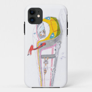 high speed train cartoon & guinea pig giraffe iPhone 11 case
