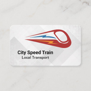 High Speed Train Logo   City Transport Business Card