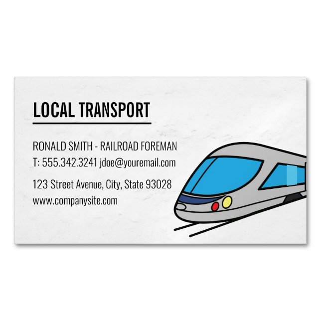 High Speed Train Magnetic Business Card (Front)