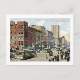 High St., Columbus, Ohio 1910 Vintage Postcard