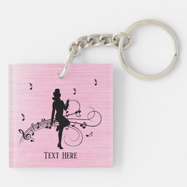 High Step Dancing to the Music Custom Key Ring (Back)